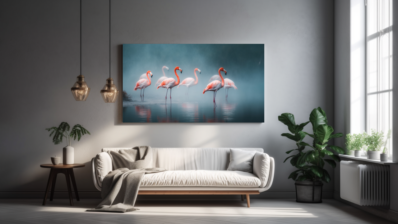 Obraz – Plameniaky Príroda– AiArt 16:9