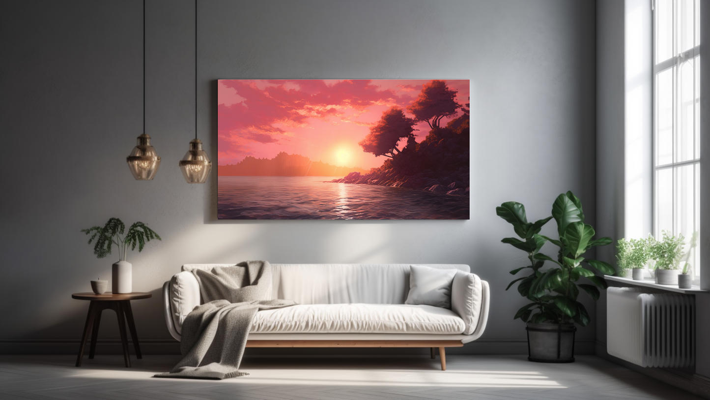 Obraz – Západ Slnka Príroda – AiArt 16:9