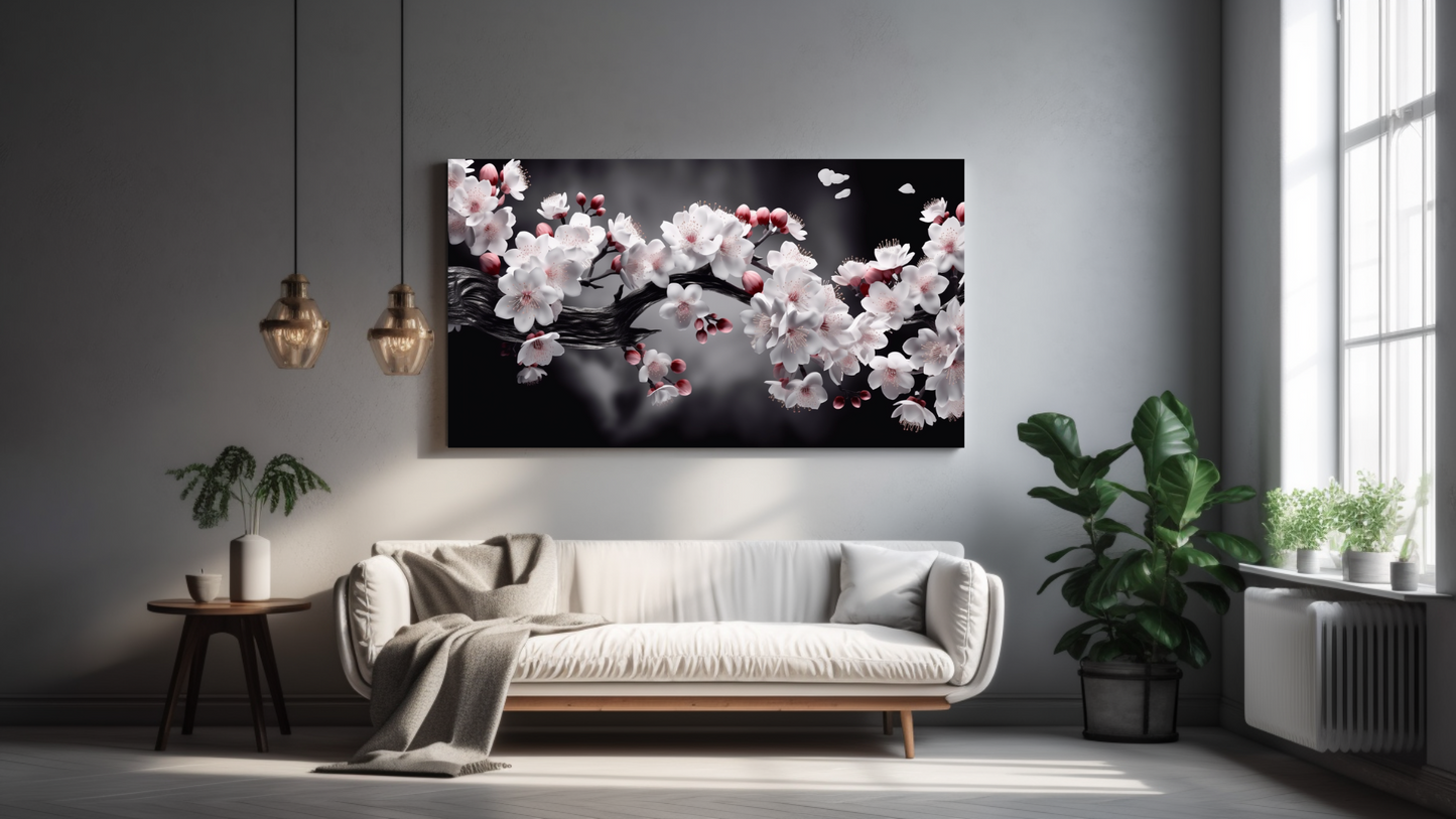 Obraz – Biele Kvety Príroda – AiArt 16:9