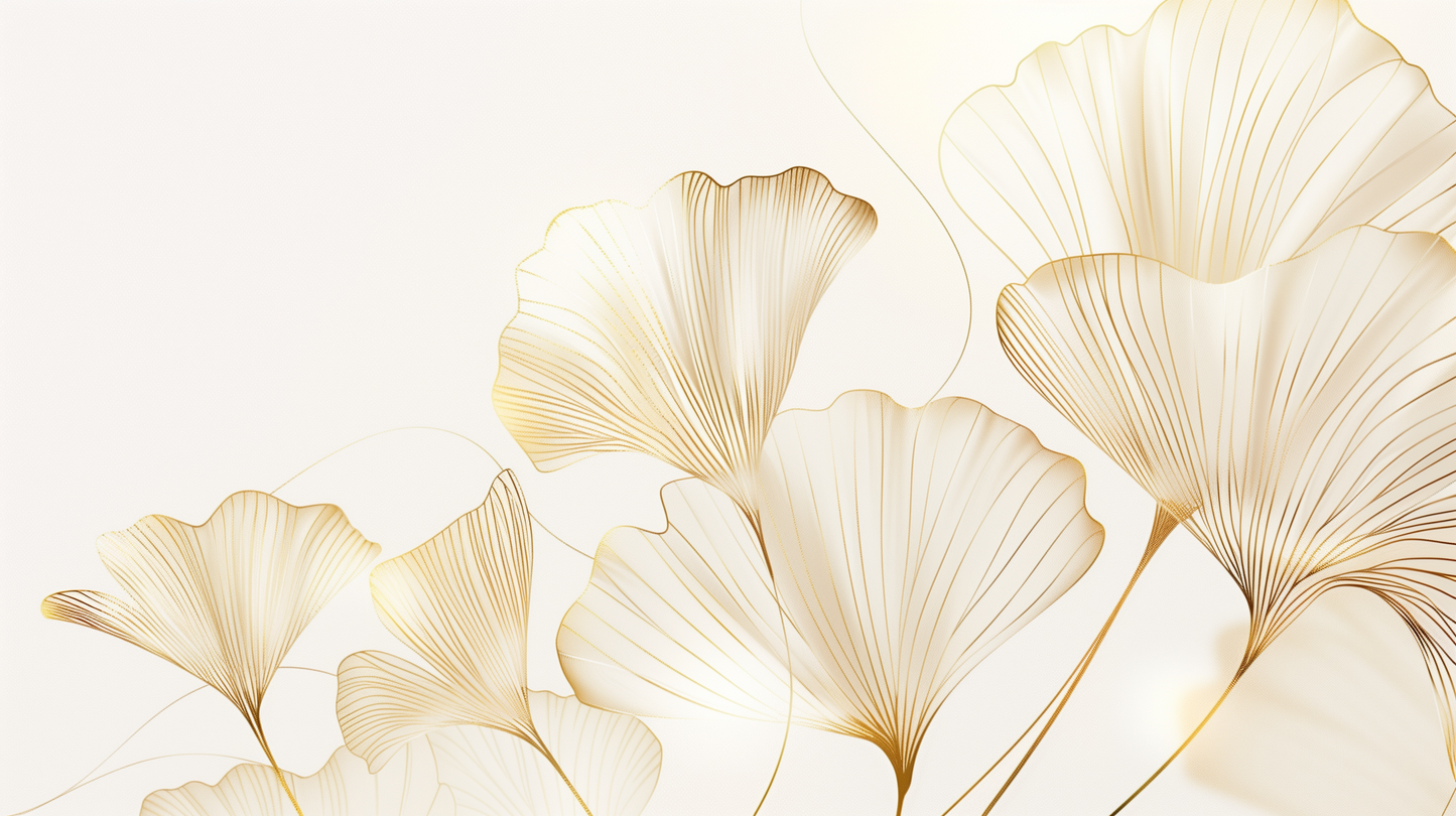 Obraz – Ginkgo Listy Abstrakcia – AiArt 16:9