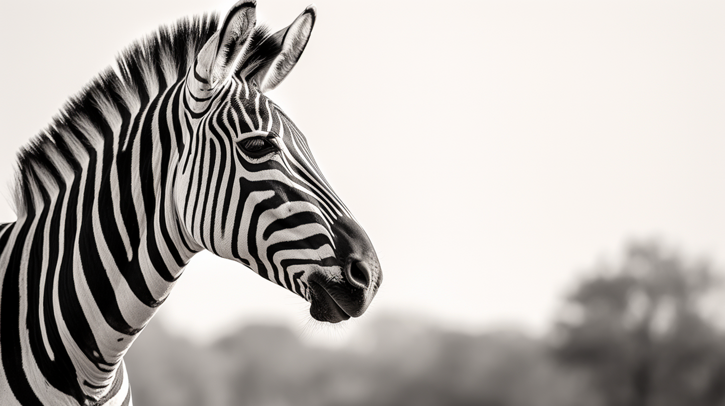 Obraz – Zebra Čiernobiely – AiArt 16:9
