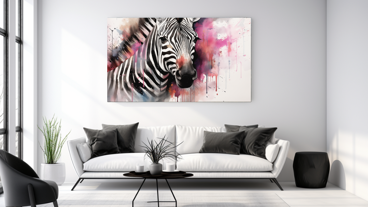 Obraz – Zebra Abstrakcia AiArt 16:9