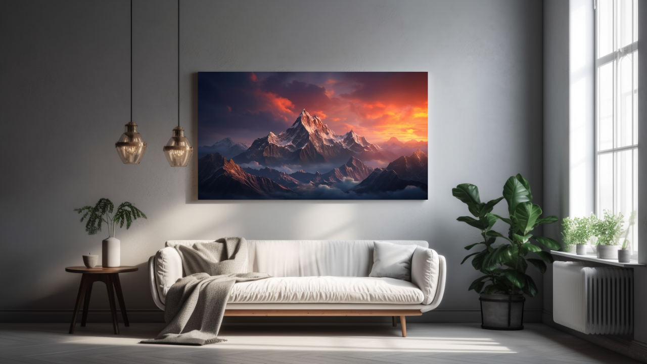 Obraz – Hory V Oblakoch Príroda – AiArt 16:9