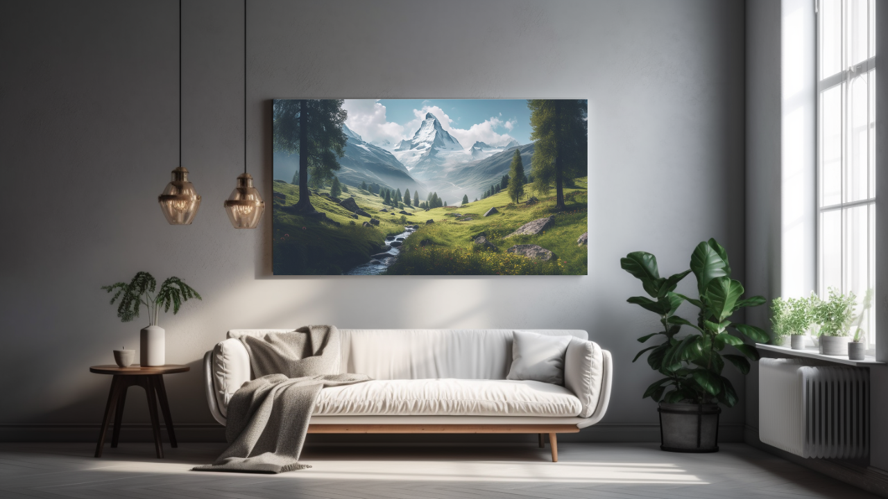 Obraz – Švajčiarske hory Príroda – AiArt 16:9