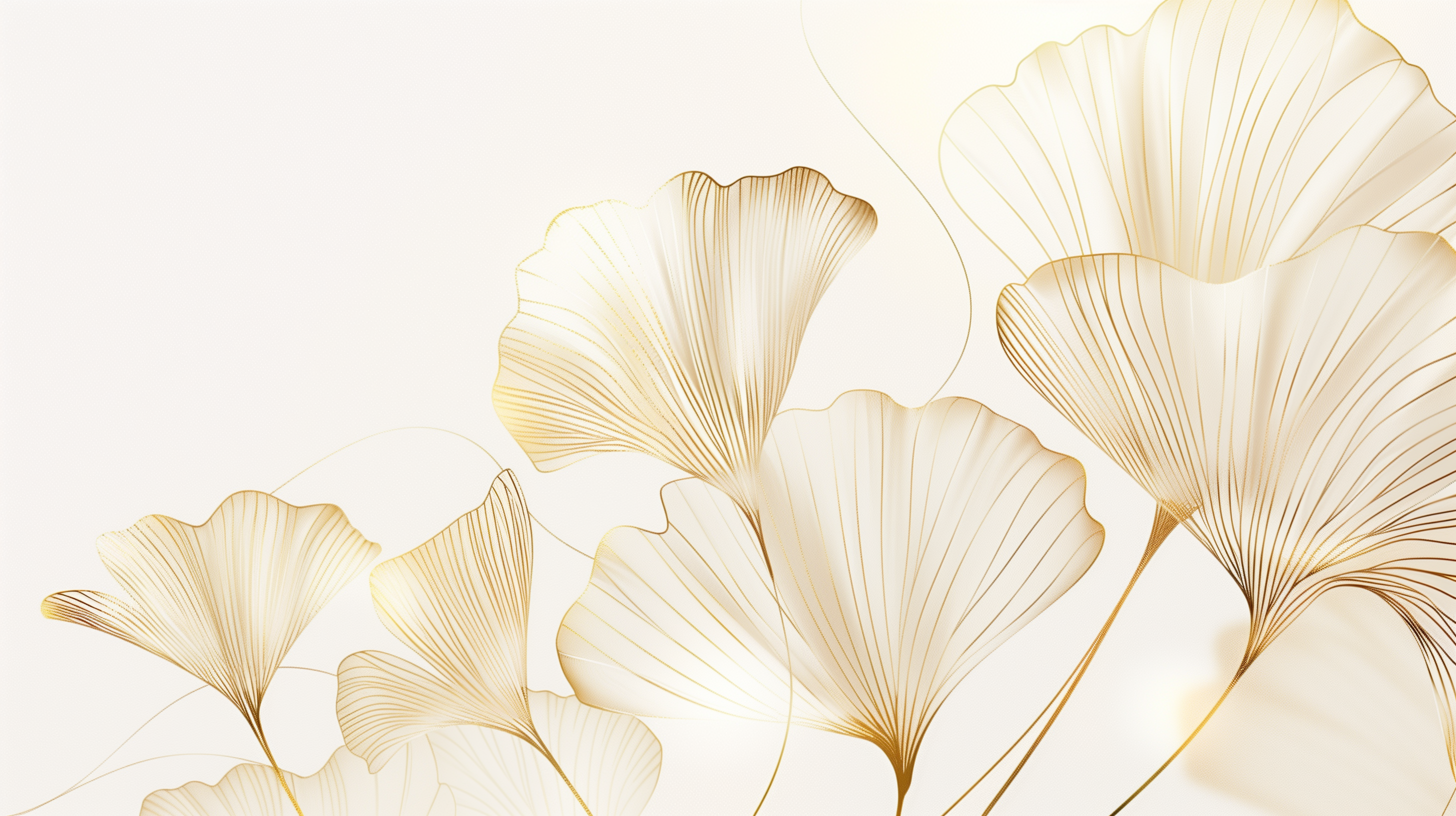 Obraz – Ginkgo Listy Abstrakcia – AiArt 16:9