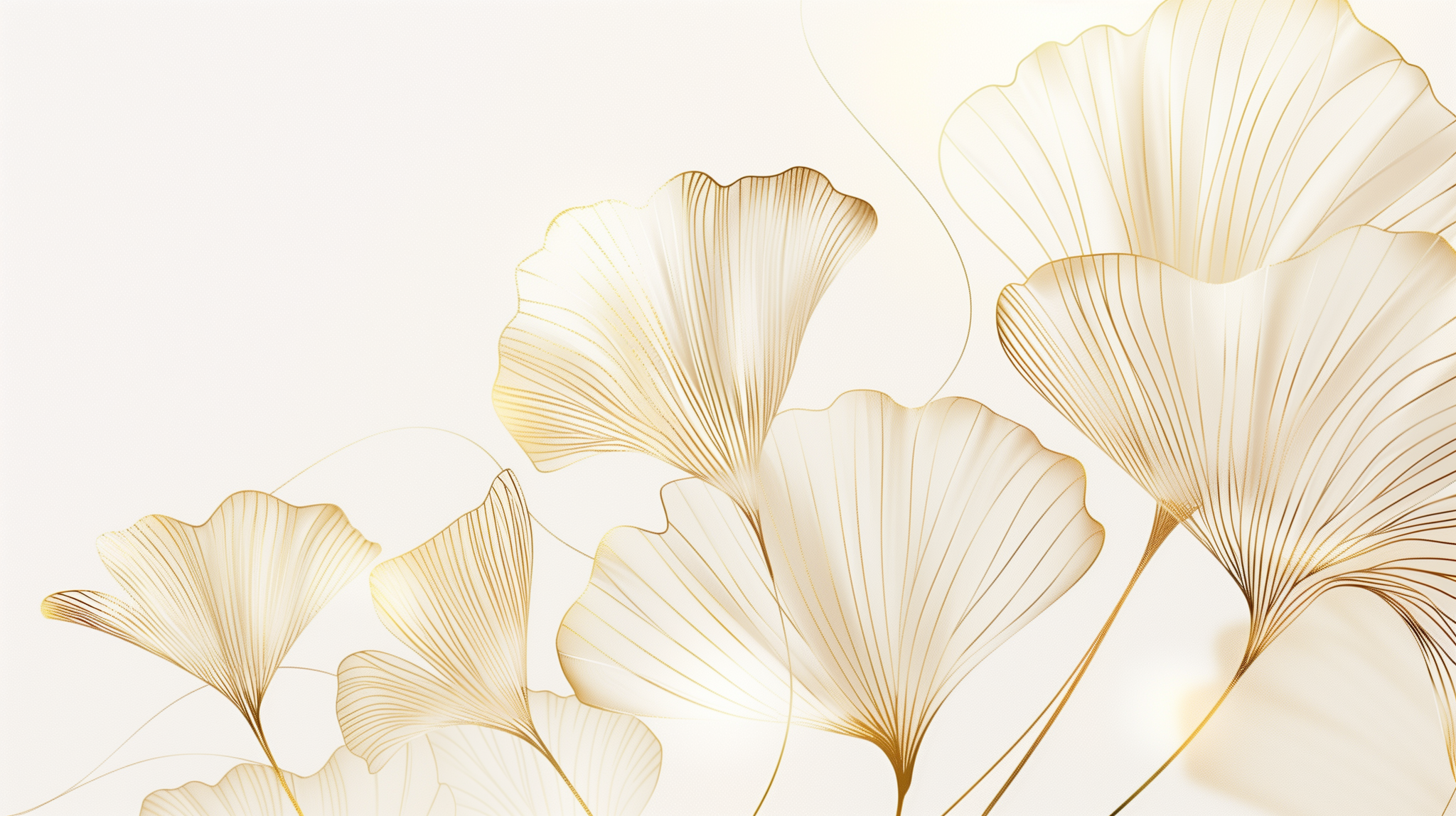 Obraz – Ginkgo Listy Abstrakcia – AiArt 16:9