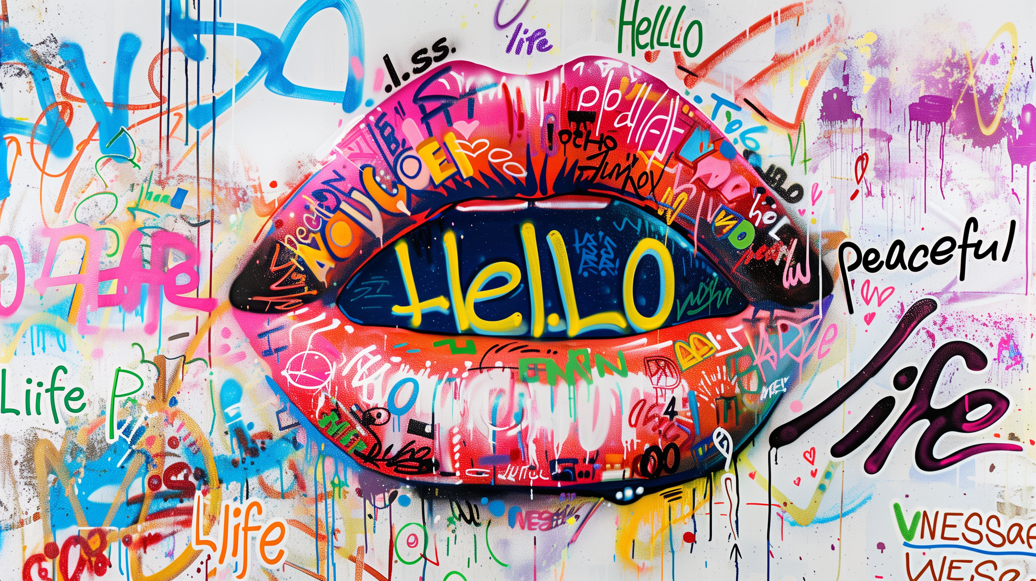 Obraz – Grafitti Abstrakcia – AiArt 16:9